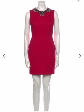3.1 Phillip Lim Fuchsia Embellished Collar Sheath Mini Dress